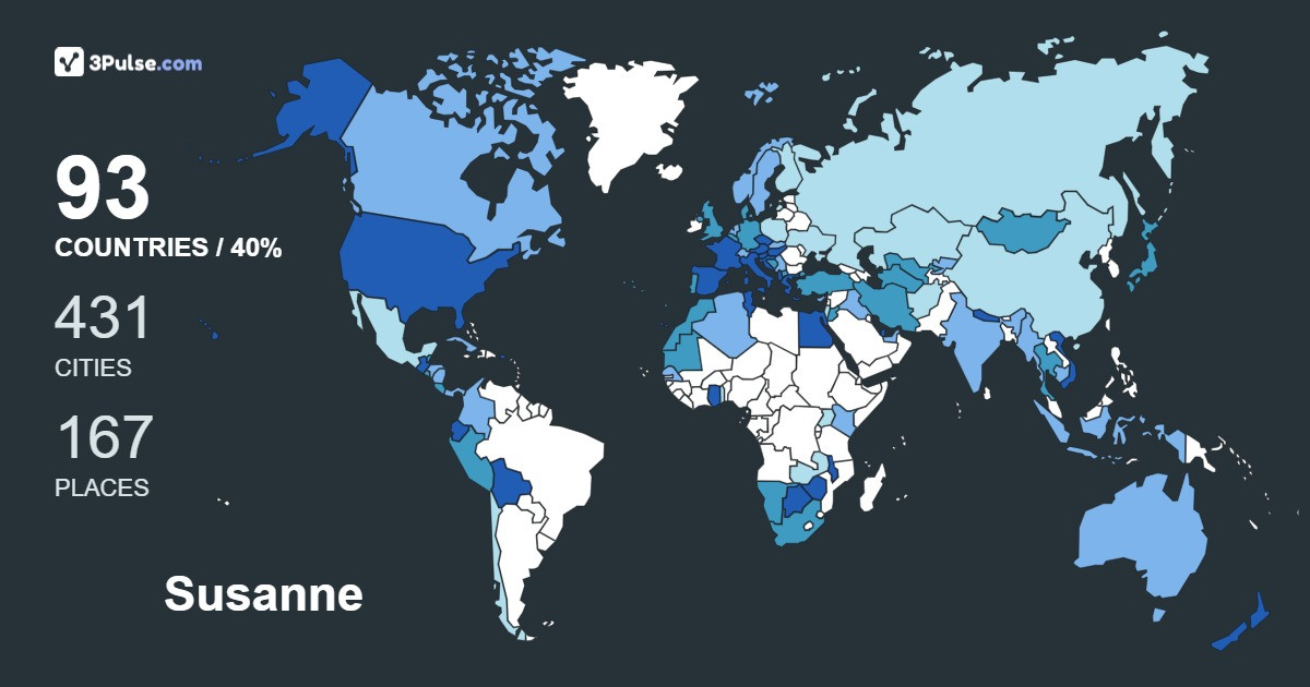 Susanne Giendl's Travel Map Image
