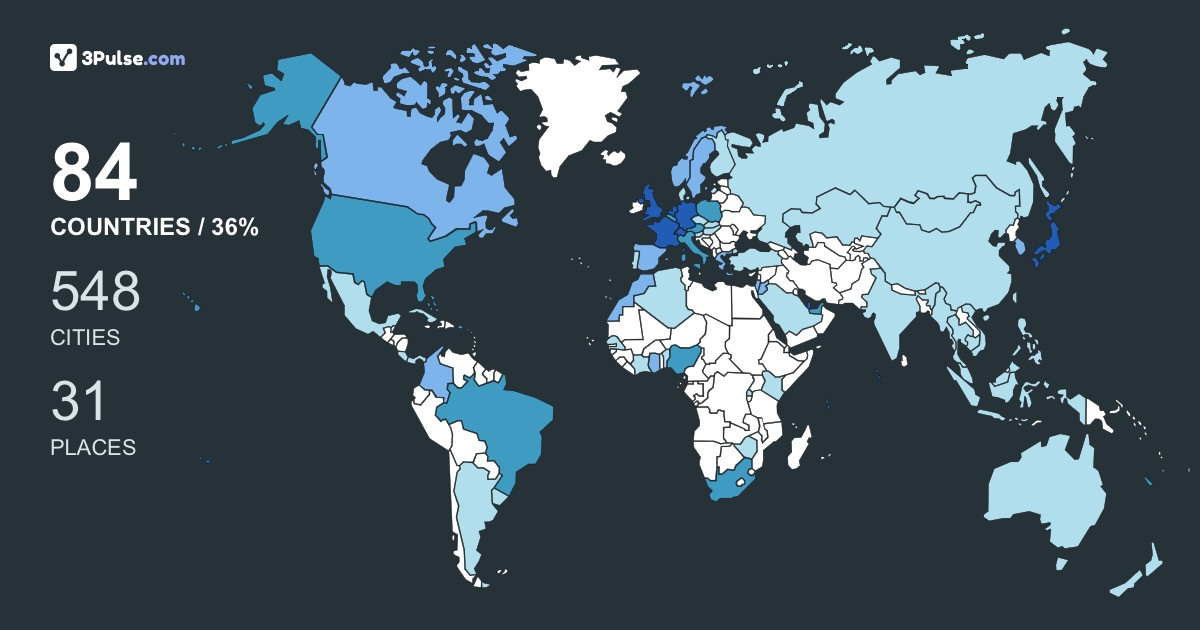 HideArai's Travel Map Image