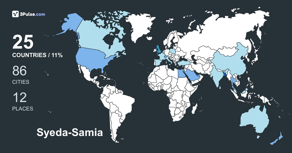 Syeda-Samia Haider's Travel Map Image