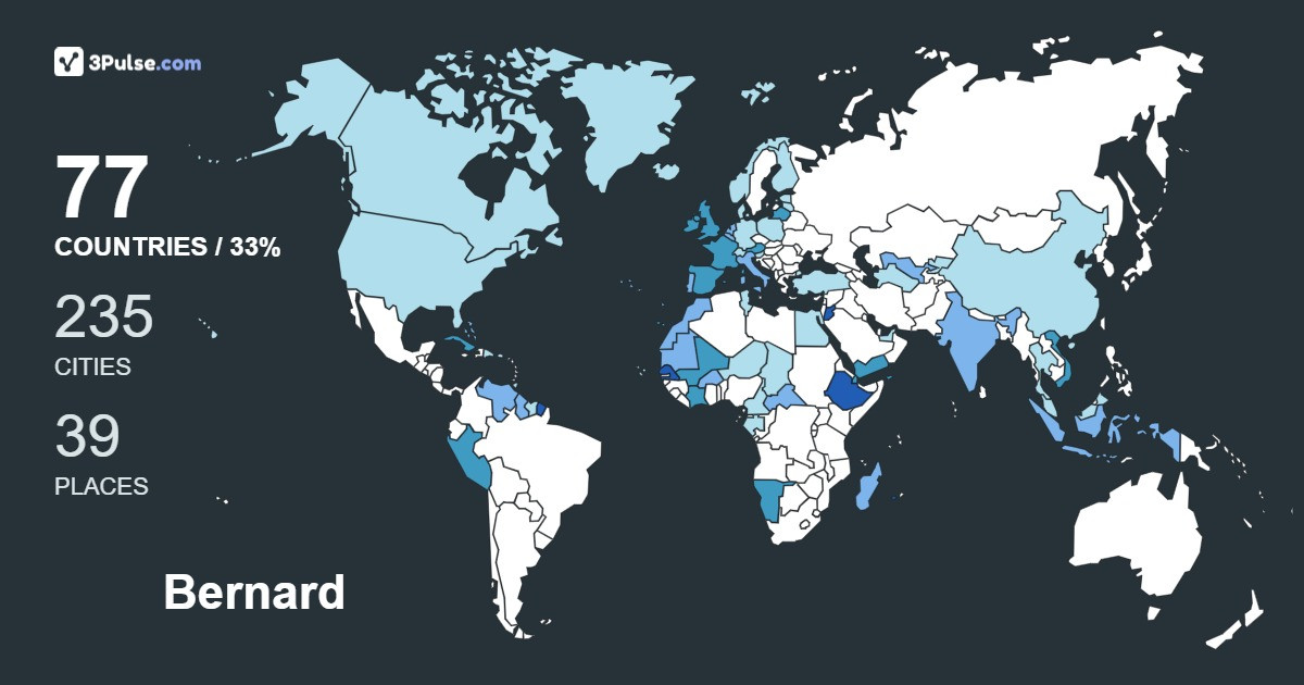 Bernard de-Guidel's Travel Map Image