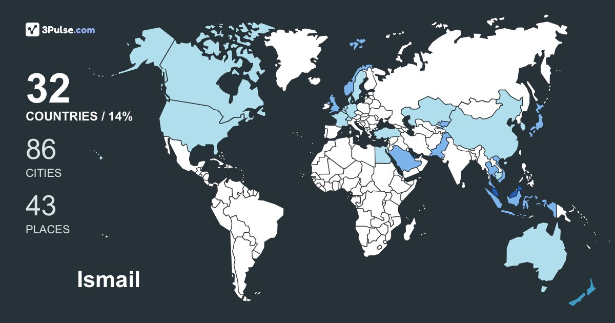 Ismail Teh's Travel Map Image