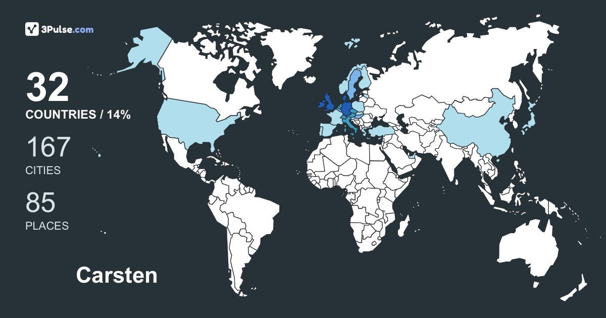 Carsten Hopf's Travel Map Image
