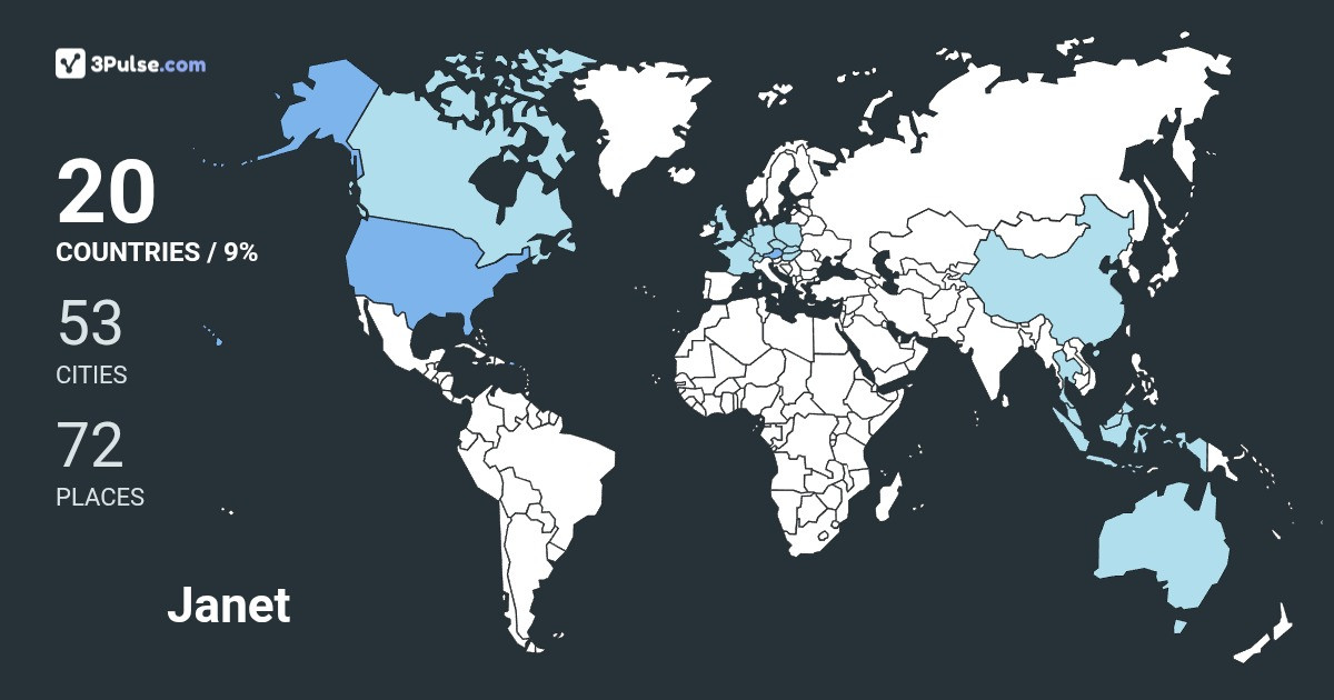 Janet Kok-Yean-Fun's Travel Map Image
