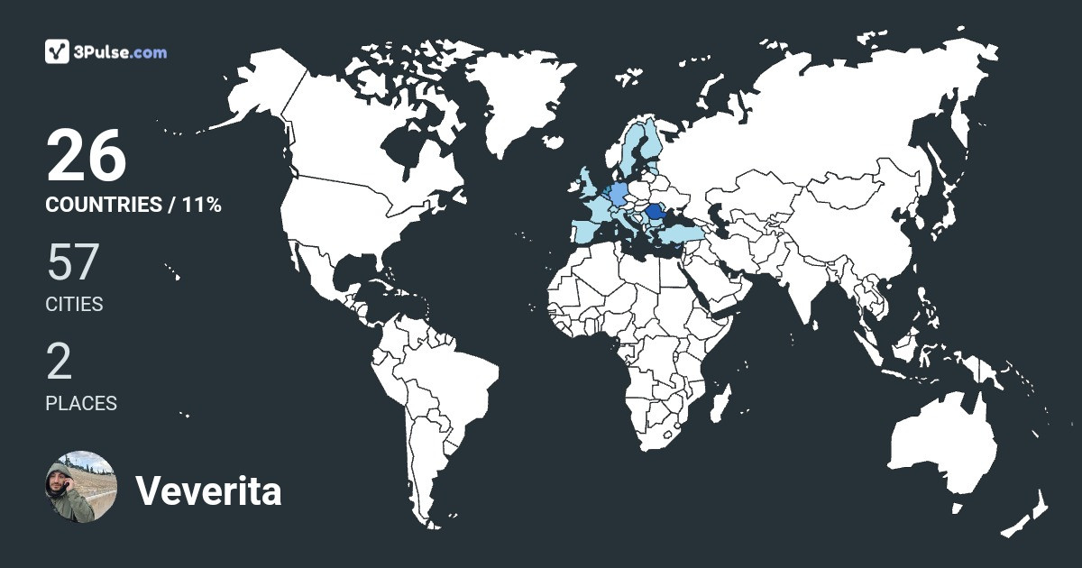 Veverita Andrei's Travel Map Image