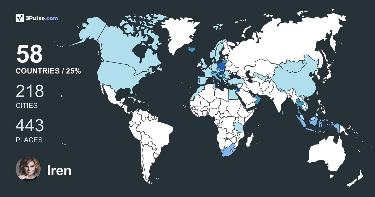 Iren Rabai's Travel Map Image