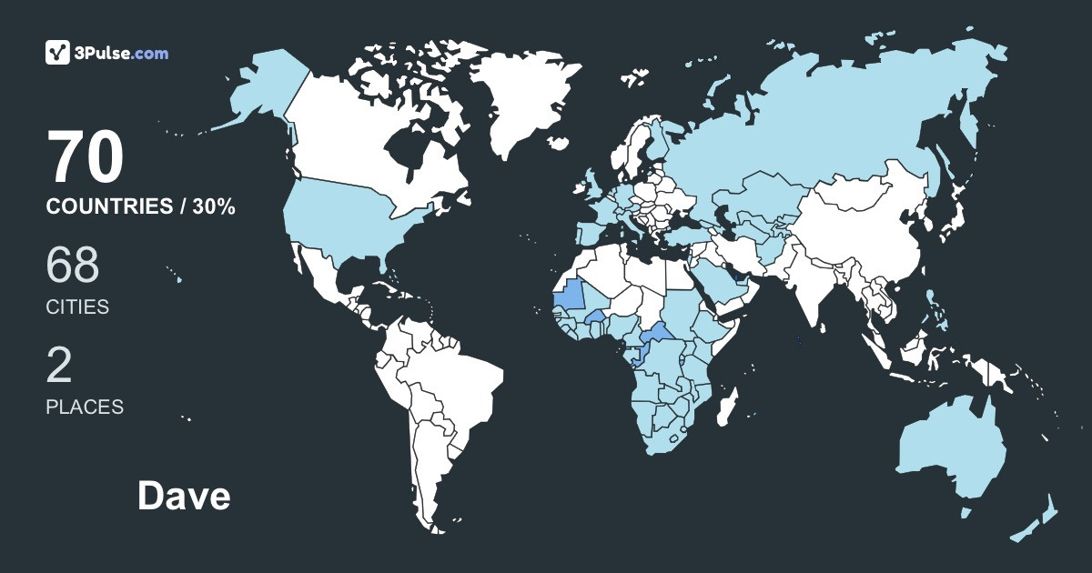 Изображение Карты путешествий Dave Mouton