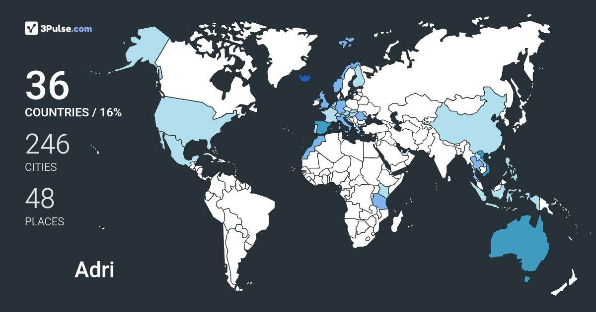 Adri Zuur's Travel Map Image