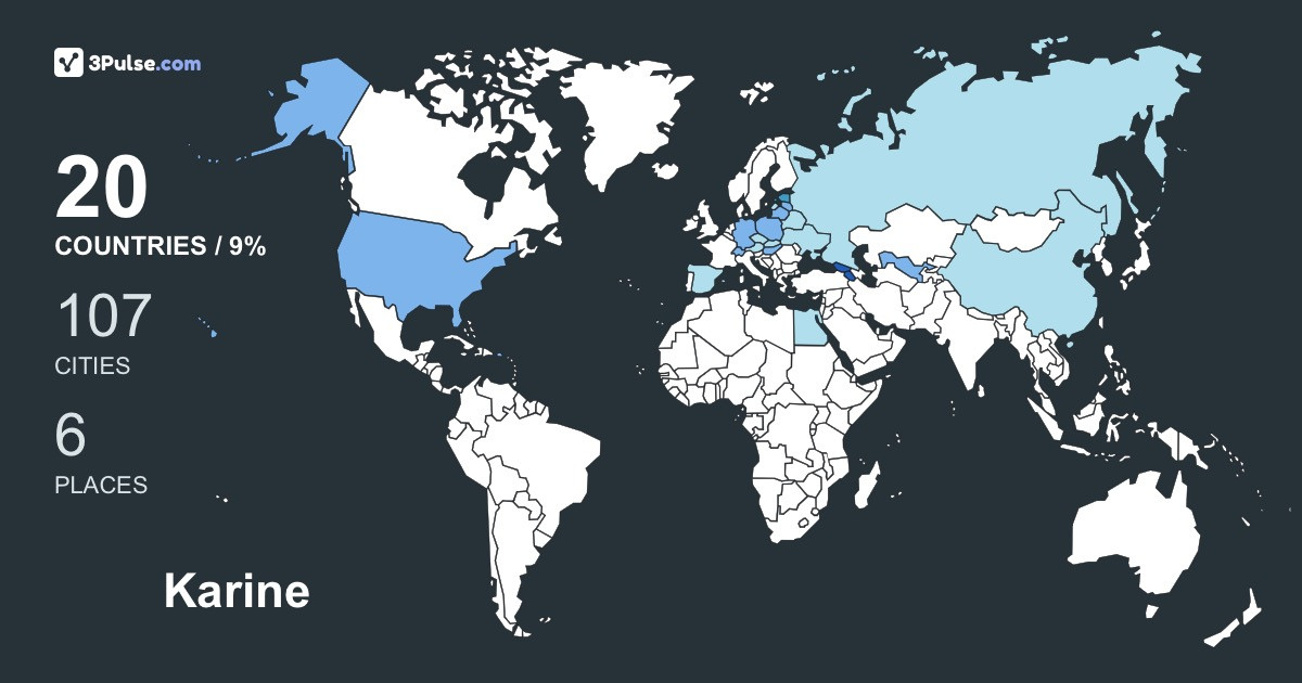 Karine Ghazaryan's Travel Map Image