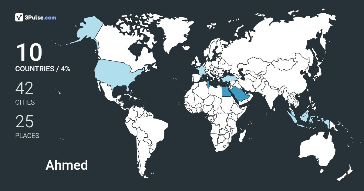 Ahmed Aziz's Travel Map Image