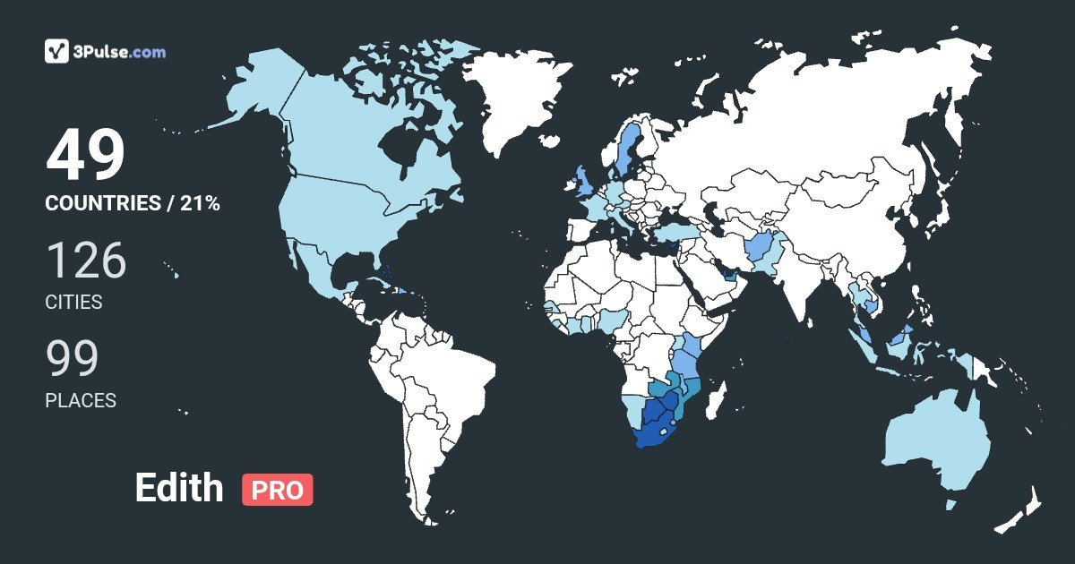 Изображение Карты путешествий Edith Maziofa-Tapfuma