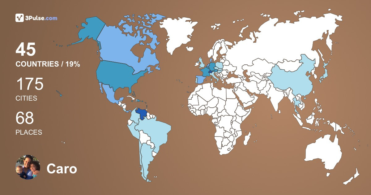 Caro Camargo's Travel Map Image