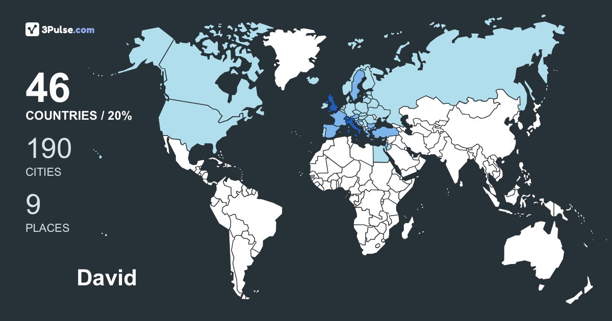 David Haworth's Travel Map Image