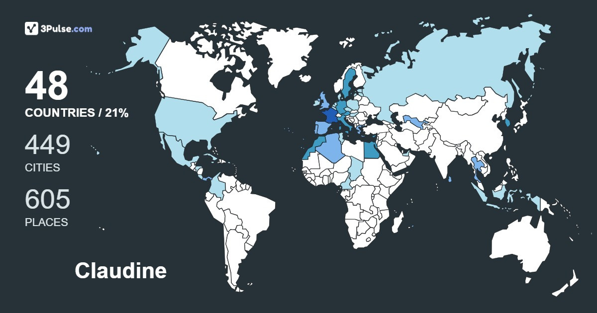 Claudine Elisseev's Travel Map Image
