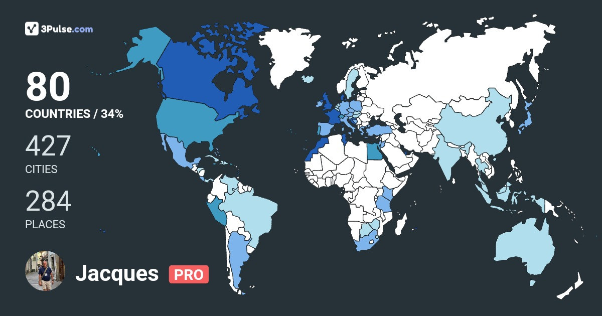 Изображение Карты путешествий Jacques Montminy