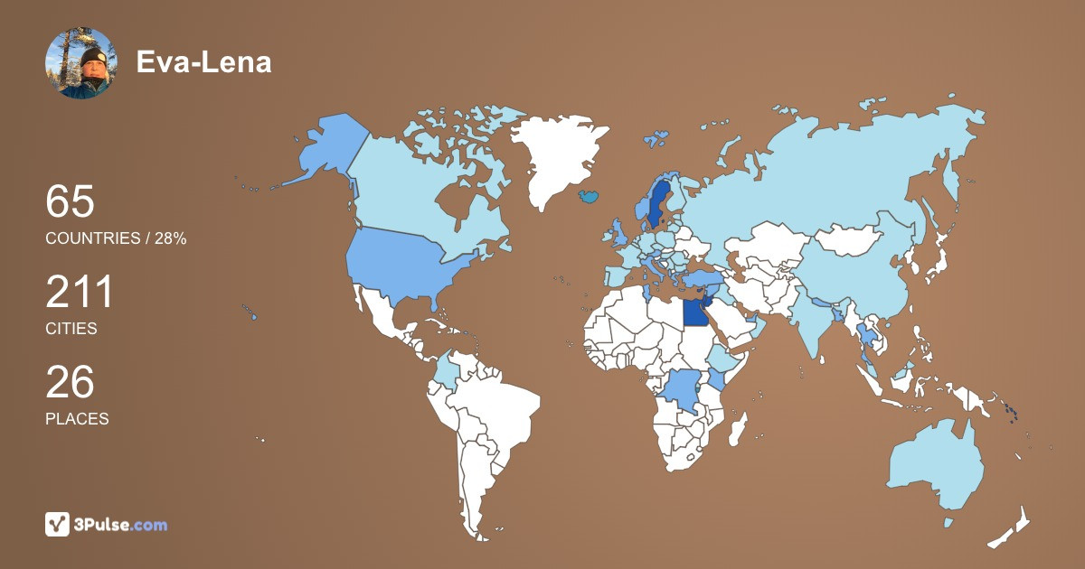 Eva-Lena Eriksson's Travel Map Image