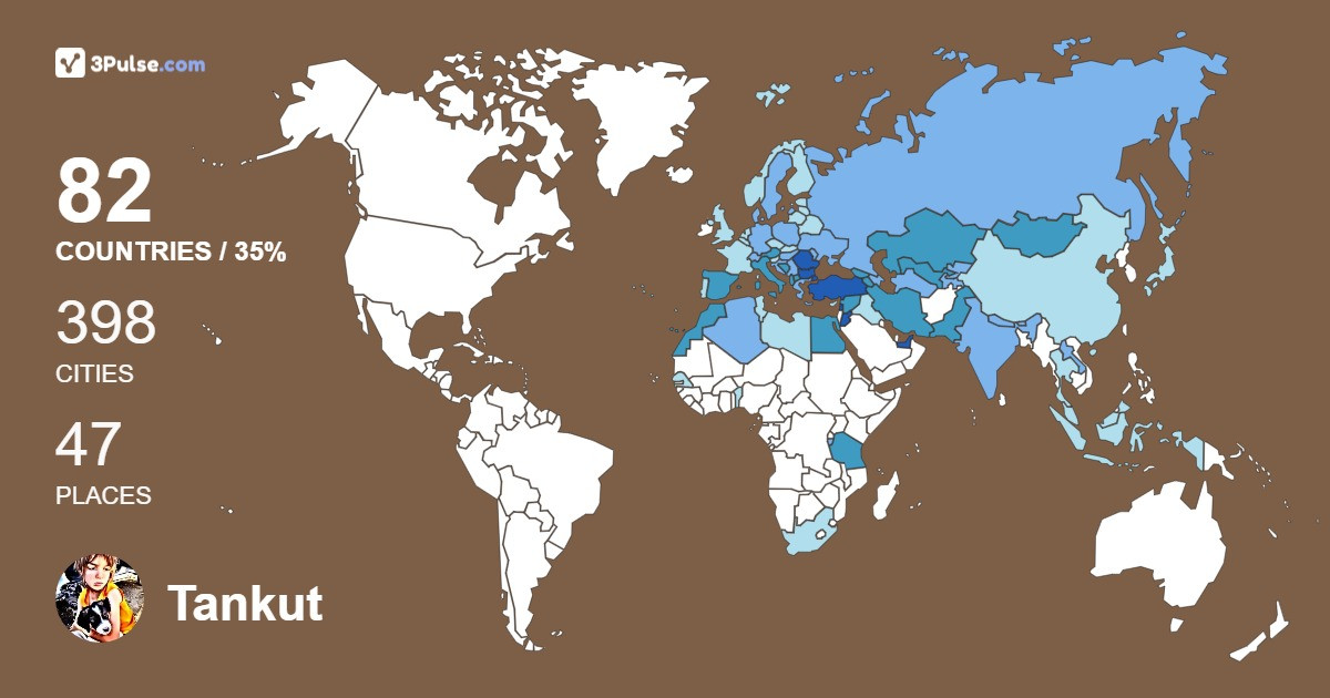 Изображение Карты путешествий Tankut Gzel