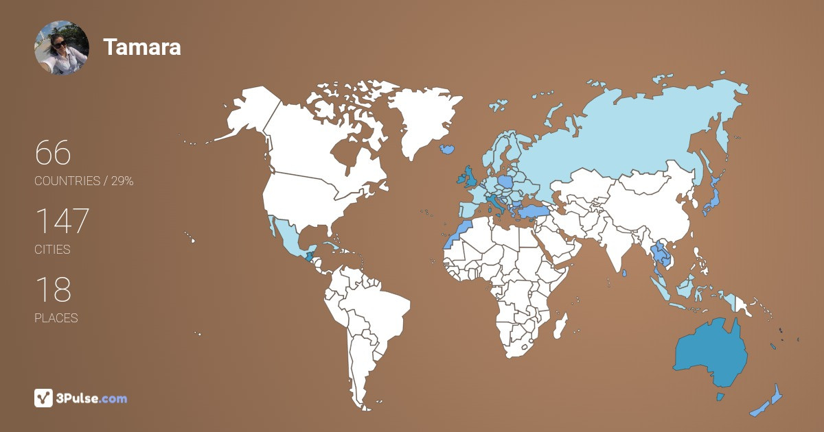 Изображение Карты путешествий Tamara Morris