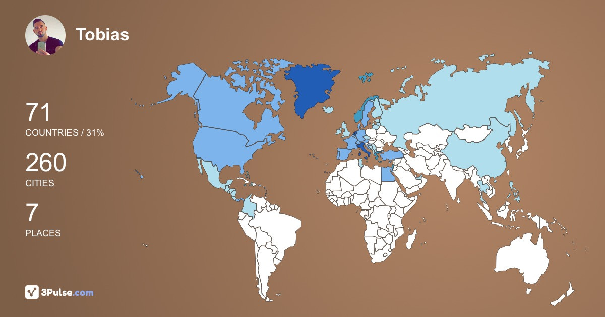 Изображение Карты путешествий Tobias Den-Haag