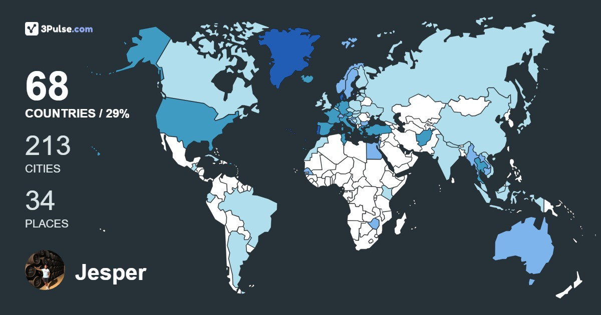 Изображение Карты путешествий Jesper Byrdorf