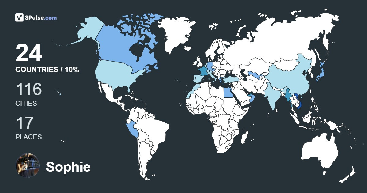 Sophie Langevin's Travel Map Image