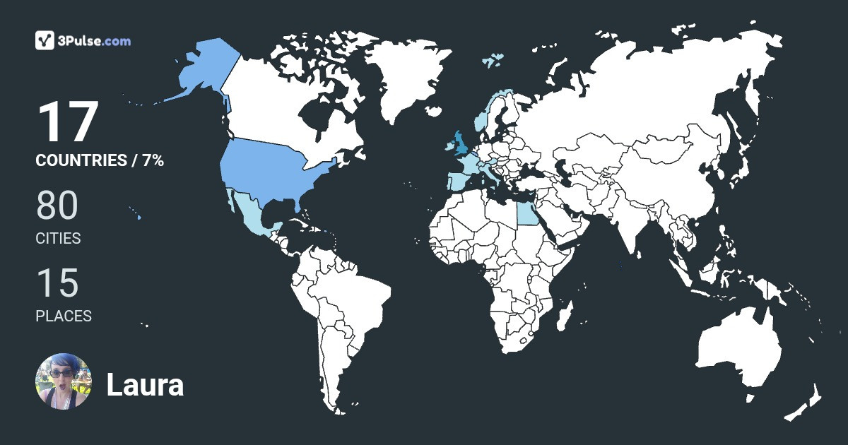 Laura Foster's Travel Map Image