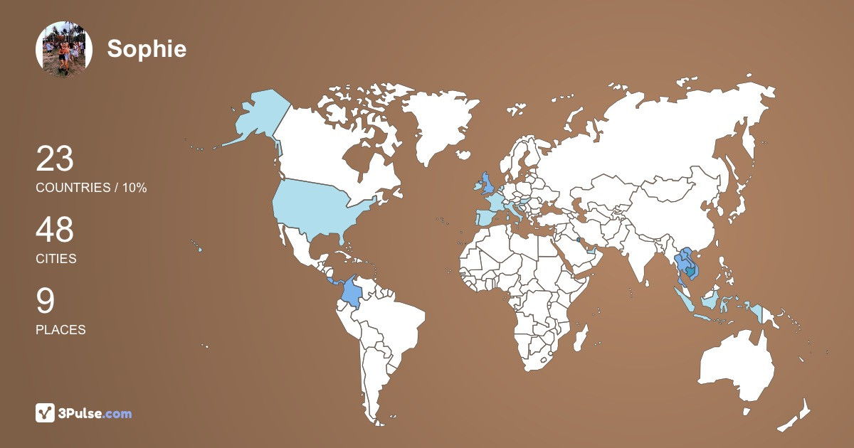 Sophie Wheatley's Travel Map Image