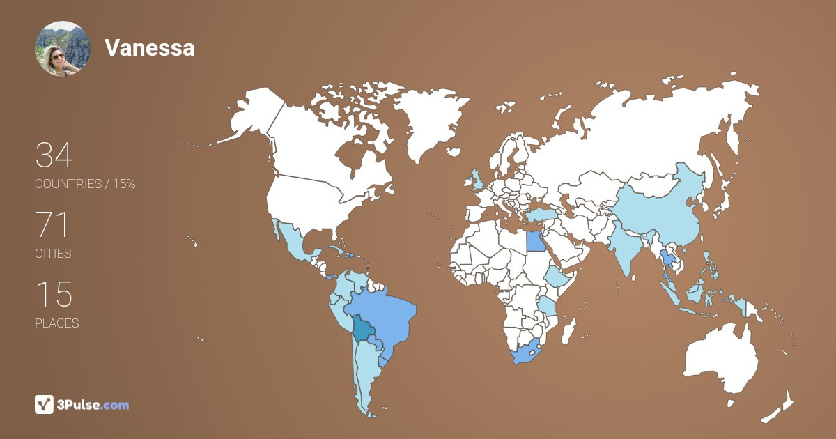 Vanessa Rumor's Travel Map Image