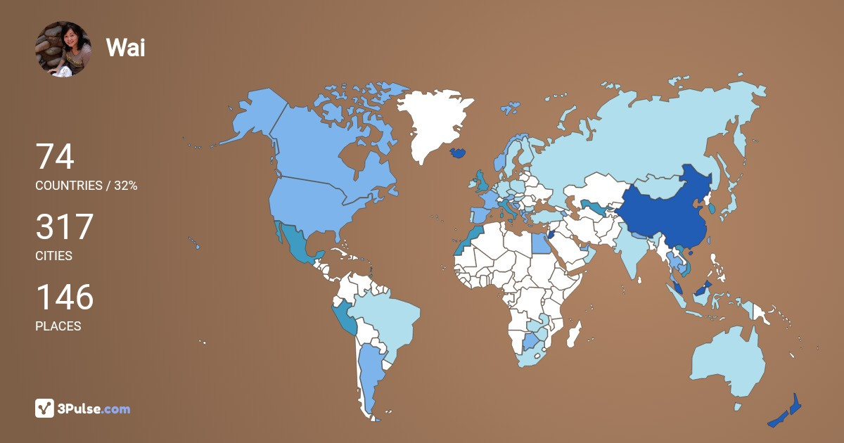 Wai Chan's Travel Map Image