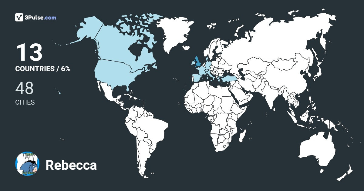 Rebecca Sloan's Travel Map Image