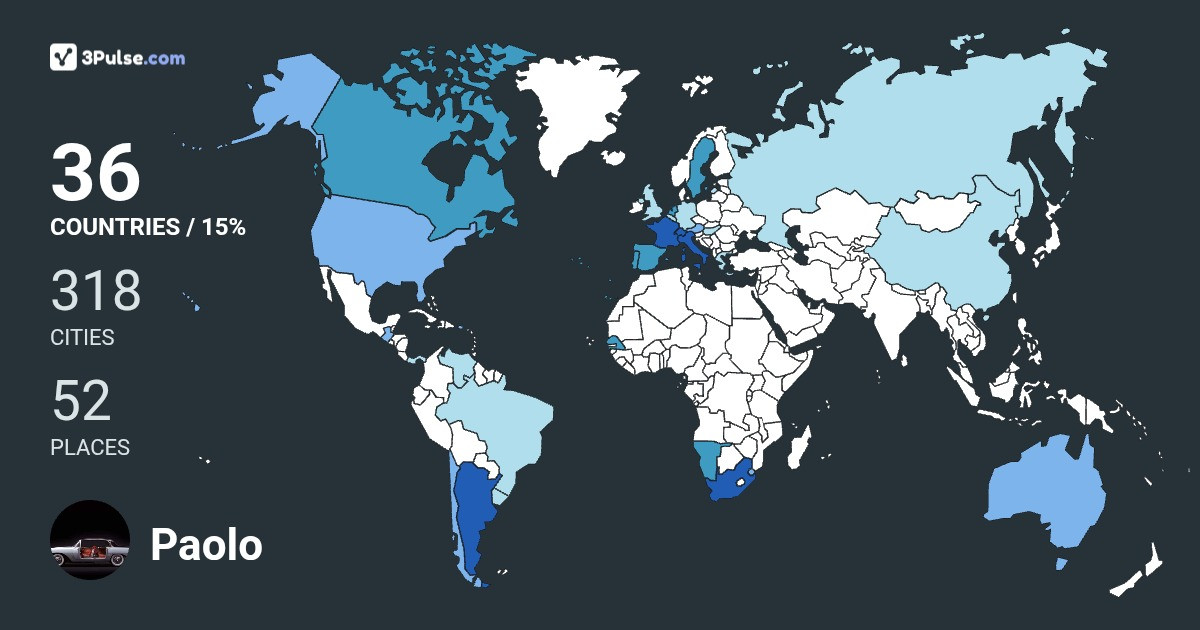 Изображение Карты путешествий Paolo Toniolatti