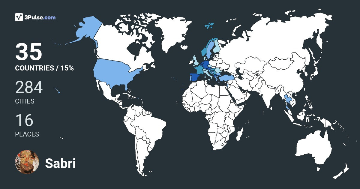 Sabri Busi-Bushi's Travel Map Image