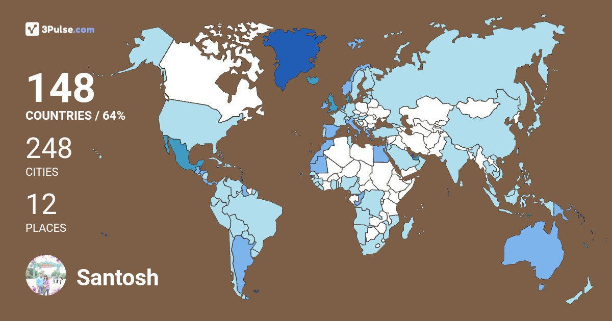 Изображение Карты путешествий Santosh Shejwal