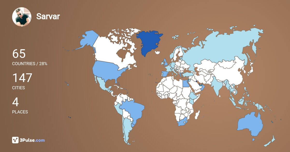 Sarvar Birwadkar's Travel Map Image
