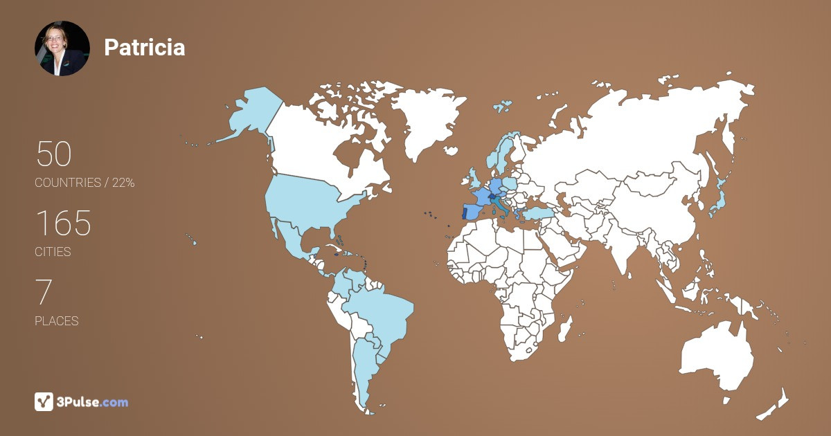 Patricia Gaspar's Travel Map Image