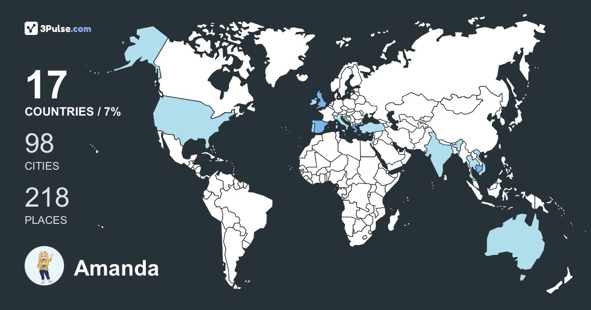 Amanda Arme's Travel Map Image