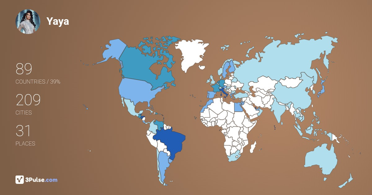 Изображение Карты путешествий Yaya Torres