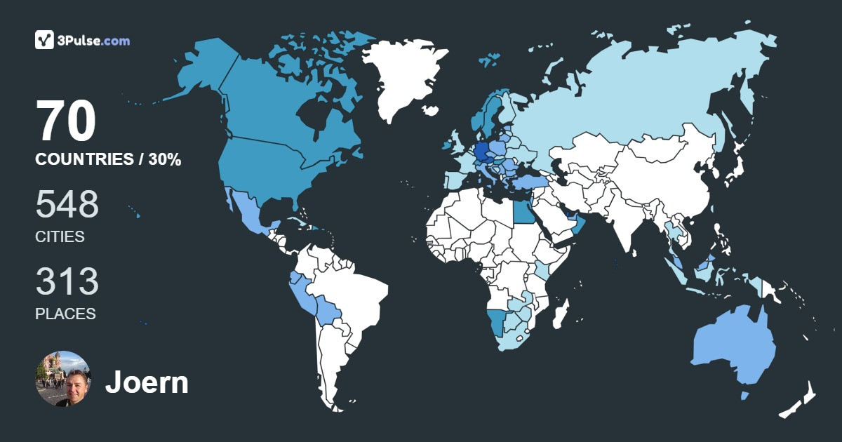 Изображение Карты путешествий Joern Borneburg