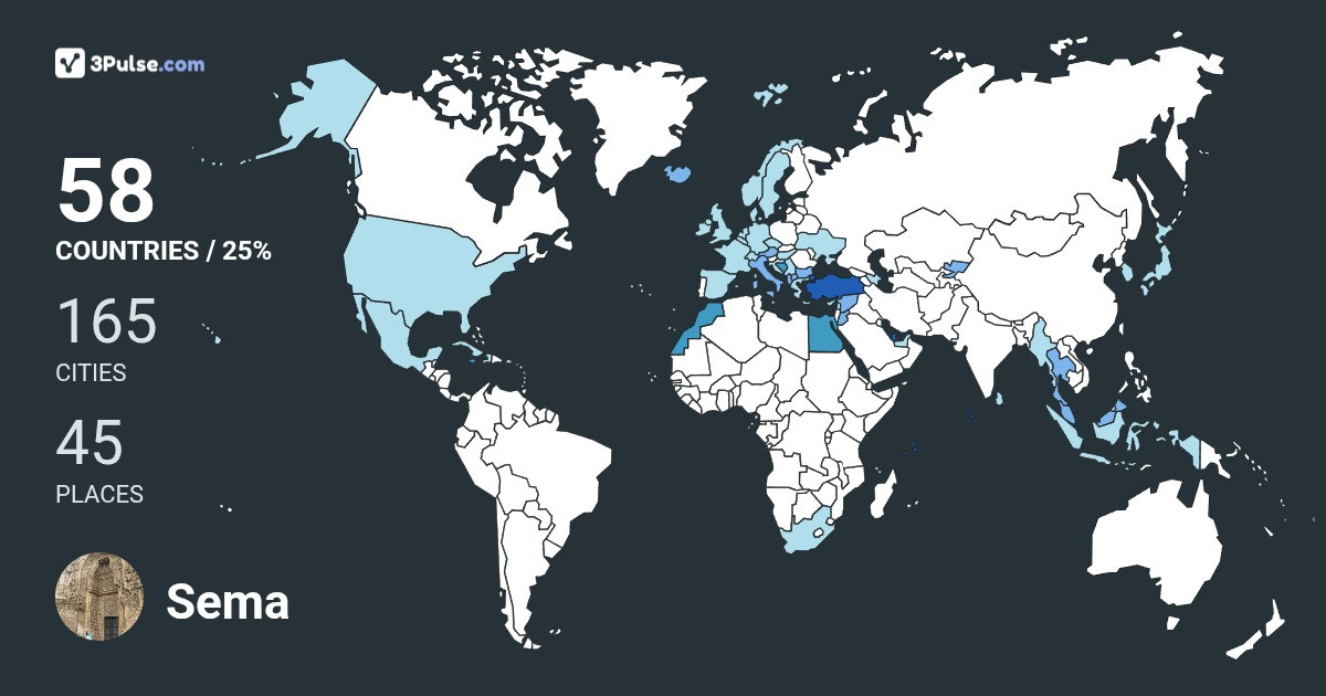 Sema Topaloglu-Duggan's Travel Map Image