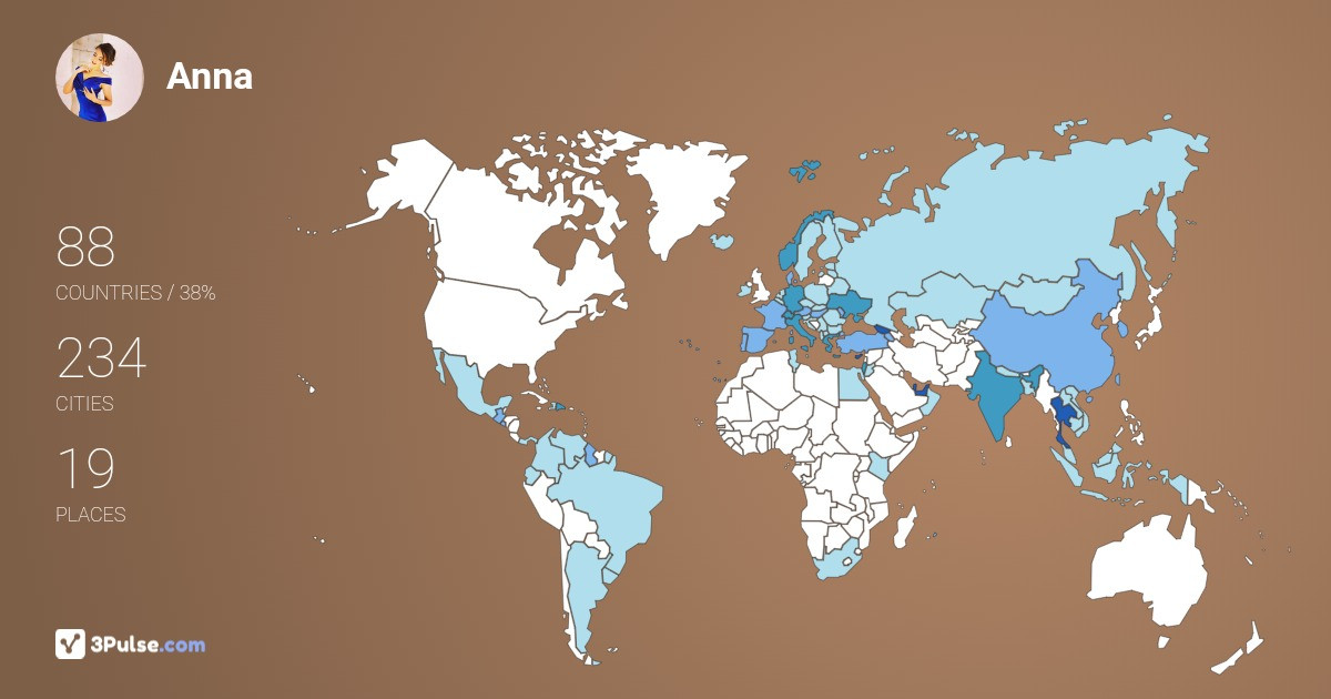 Anna Epanova's Travel Map Image