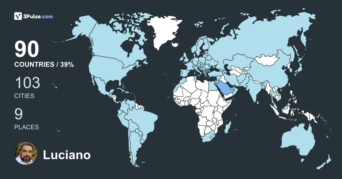 Luciano Silva's Travel Map Image
