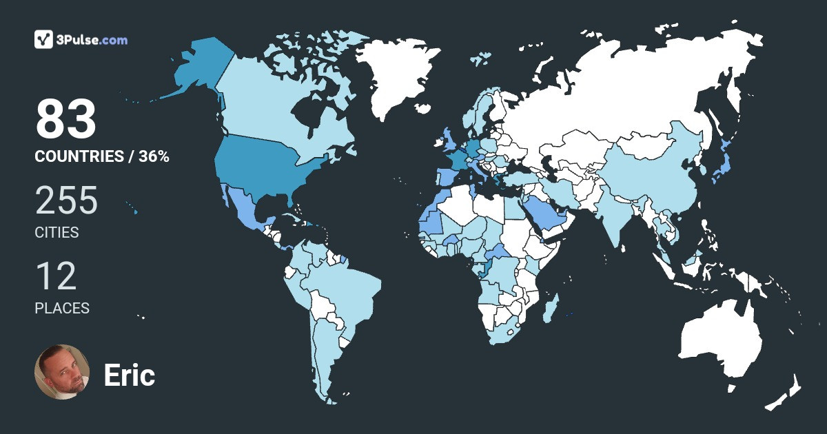 Изображение Карты путешествий Eric Tilliette