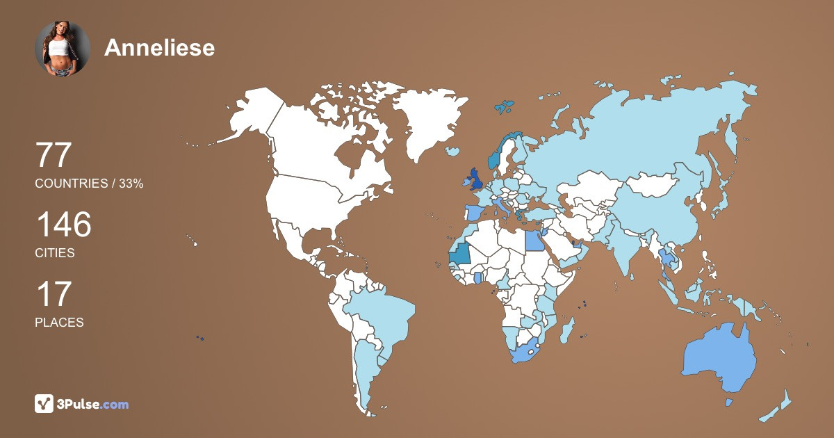 Anneliese Merrikin's Travel Map Image