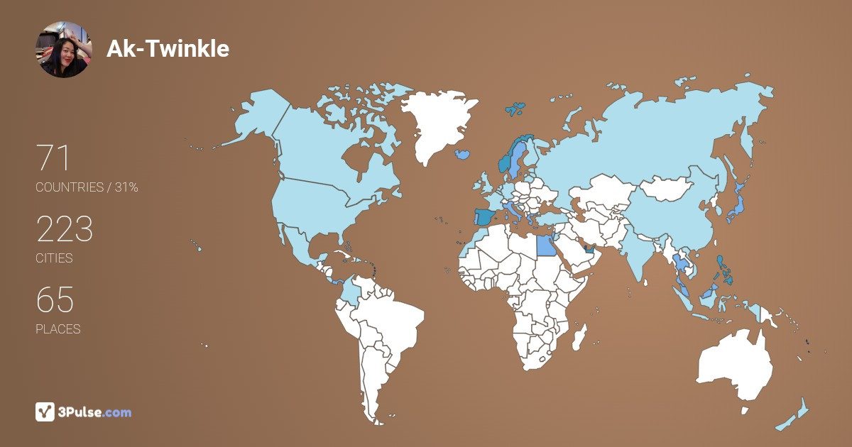 Ak-Twinkle Reyes's Travel Map Image