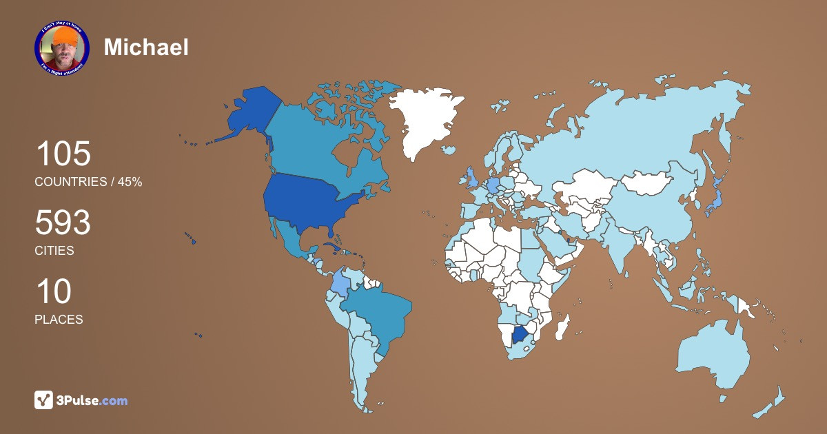 Изображение Карты путешествий Michael Pages