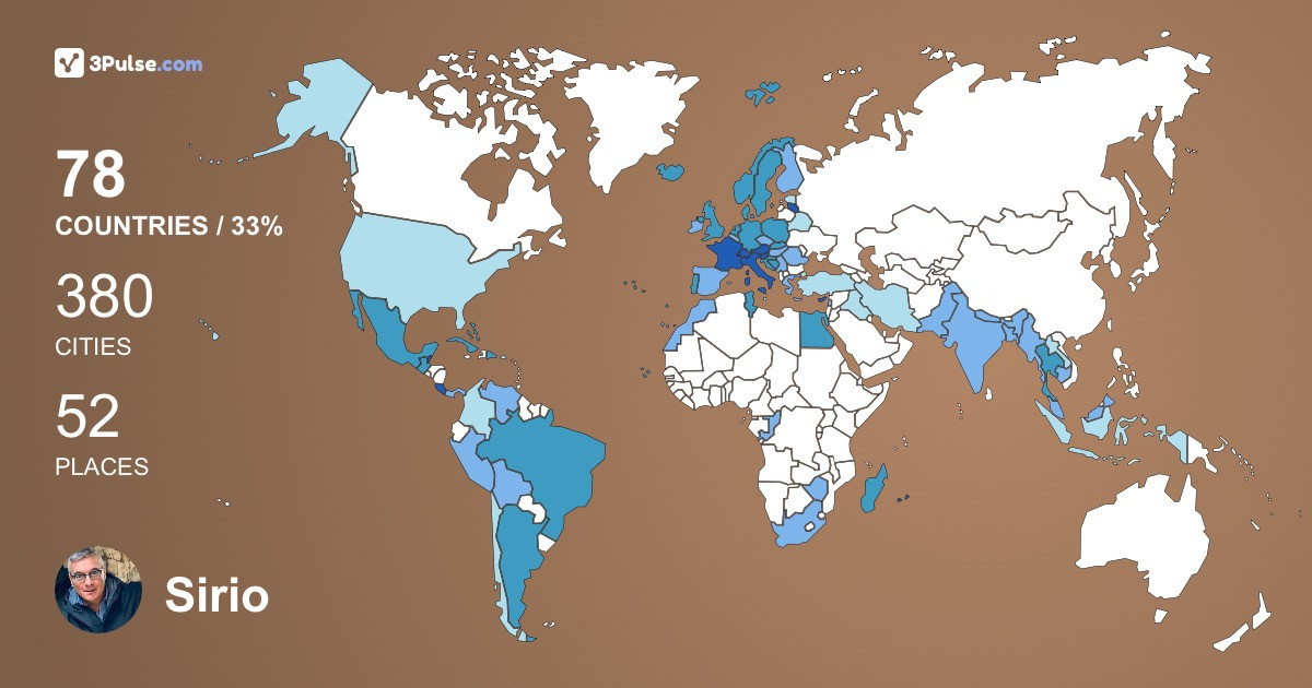 Sirio Turati's Travel Map Image