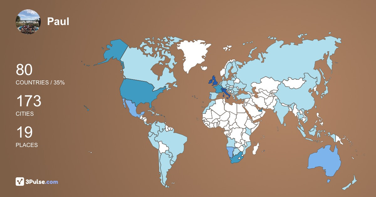 Изображение Карты путешествий Paul Scanlon