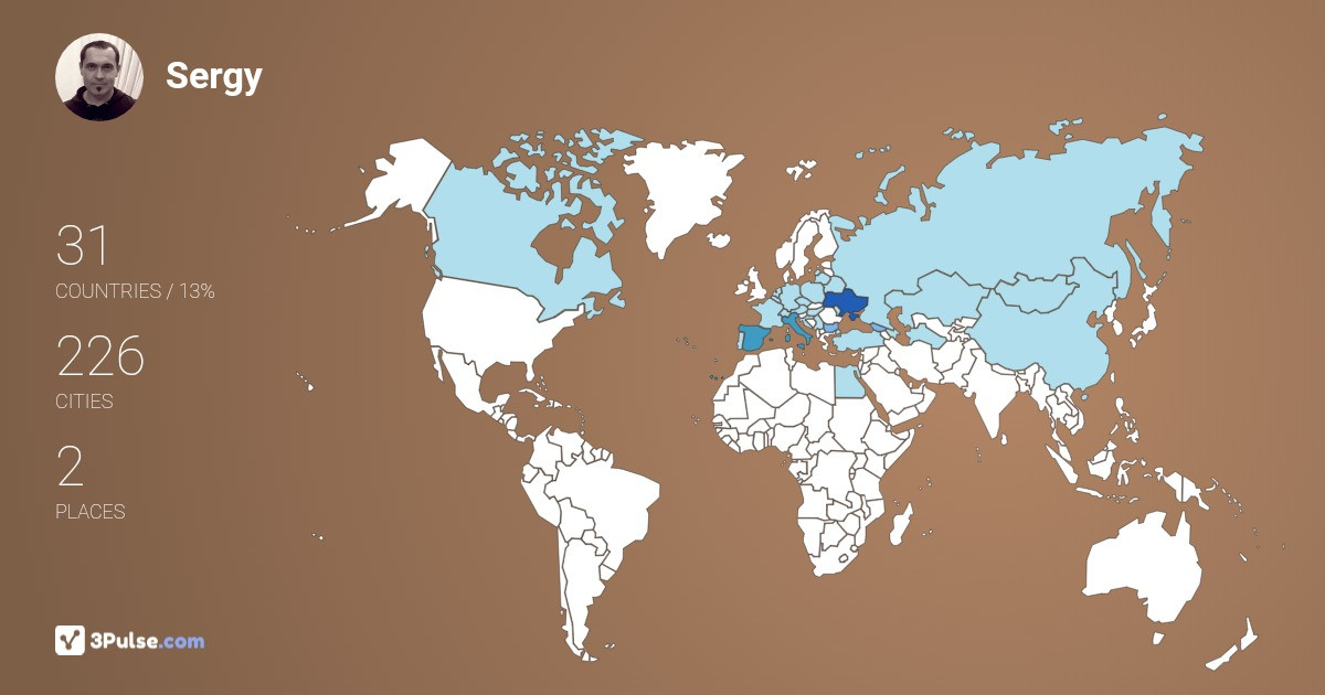 Изображение Карты путешествий Sergy Yurchenko