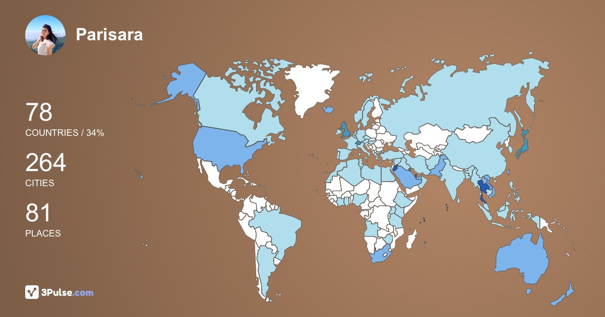 Parisara Narawudthikul's Travel Map Image