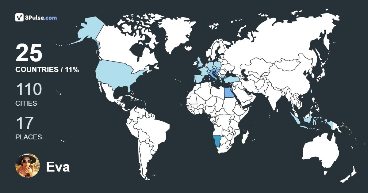 Eva Klemeni's Travel Map Image
