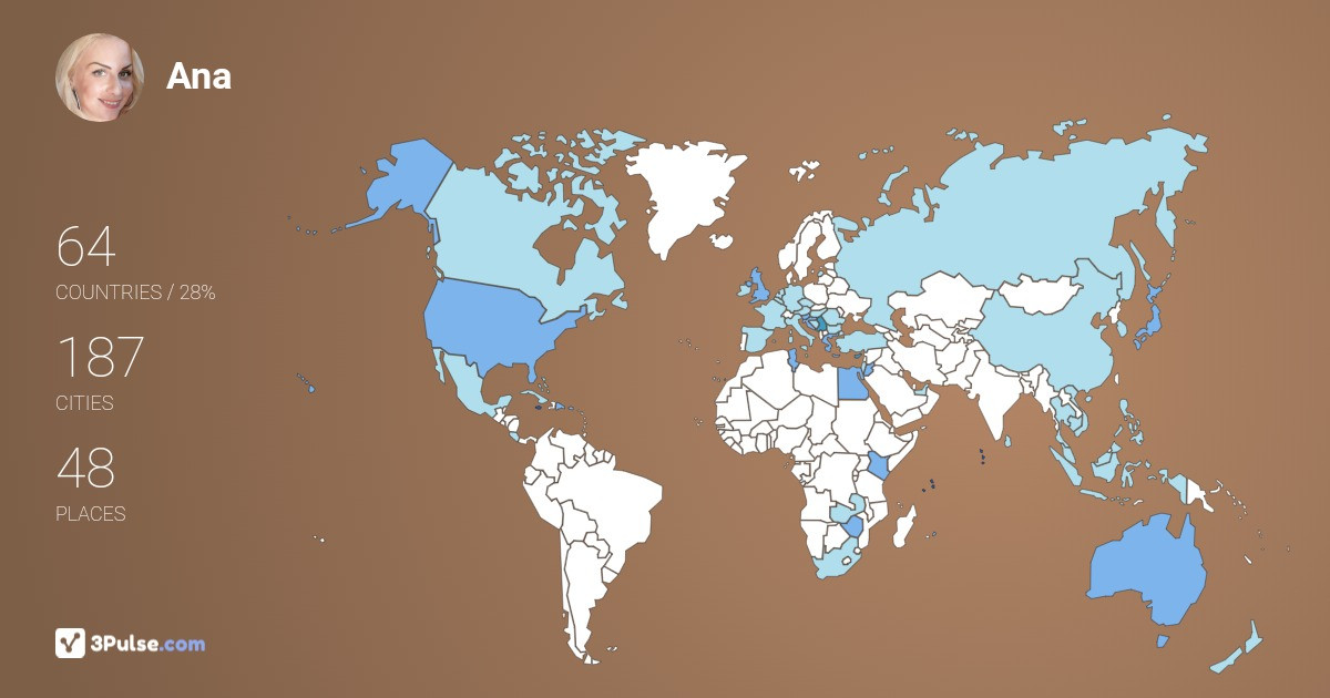 Ana Sinobad's Travel Map Image